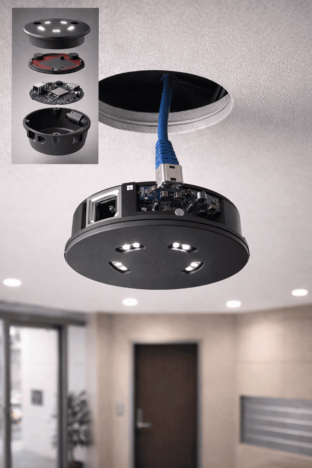 LoiterBlock flush ceiling mount installation
